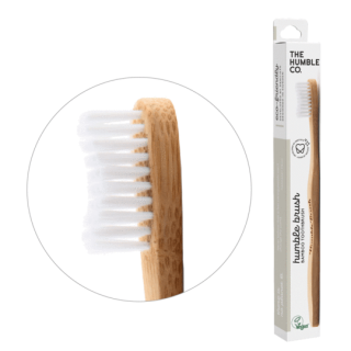 THE HUMBLE CO MEDIUM BAMBOO TOOTHBRUSH WHITE